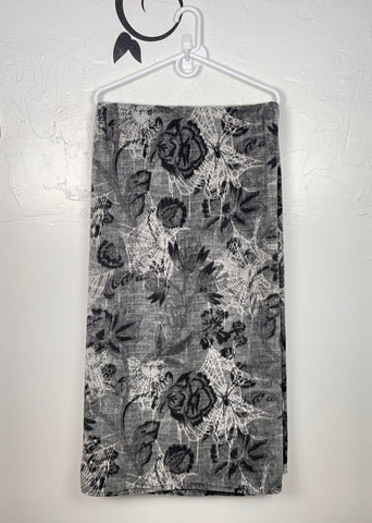 Throw Blanket — Spider Webs on Gray Floral