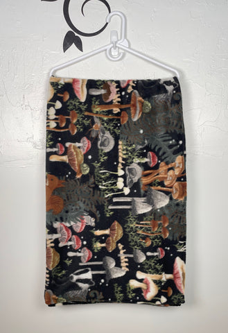 Throw Blanket — Forest Mushrooms and Animals