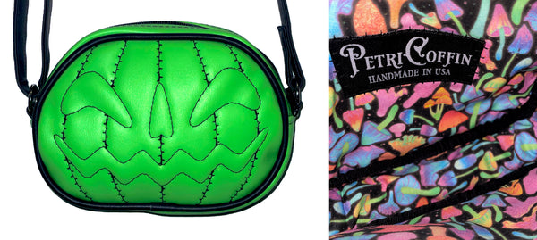Neon Green  PETRICORE Crossbody Bag — Attached Straps — RTS