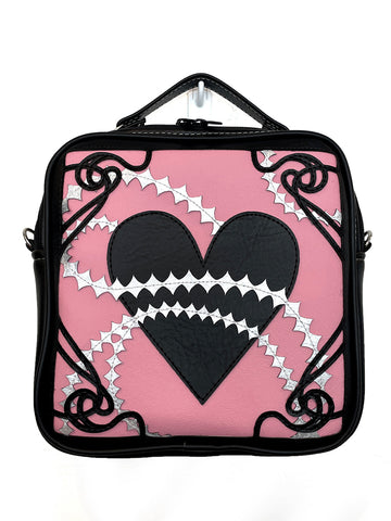 Heart Nouveau — Black, Pink, & Silver — Made-To-Order