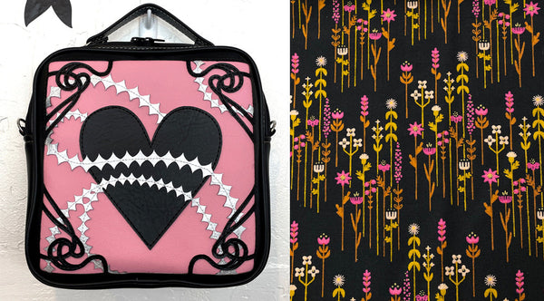 Heart Nouveau — Black, Pink, & Silver — Made-To-Order