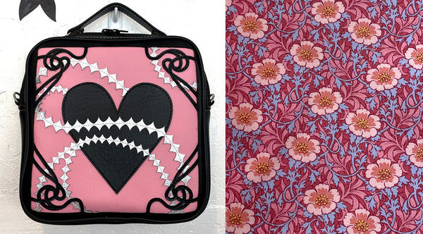 Heart Nouveau — Black, Pink, & Silver — Made-To-Order