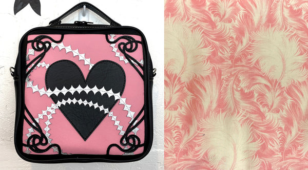 Heart Nouveau — Black, Pink, & Silver — Made-To-Order