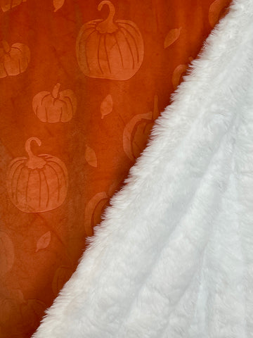 Pumpkin Minky — Luxe Faux Fur Throw Blanket