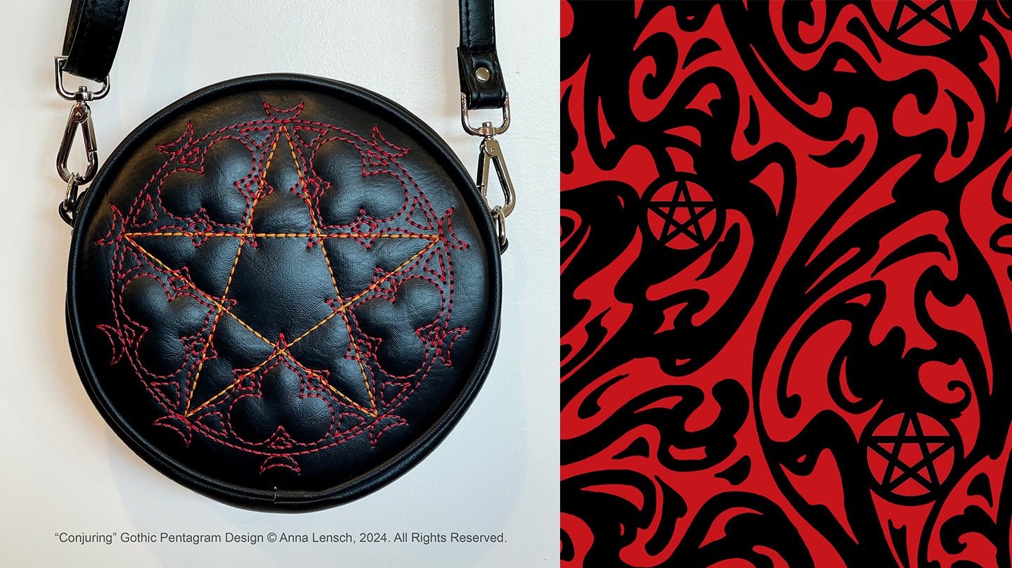 PRE-ORDER — Conjuring — Round Gothic Pentagram Bag
