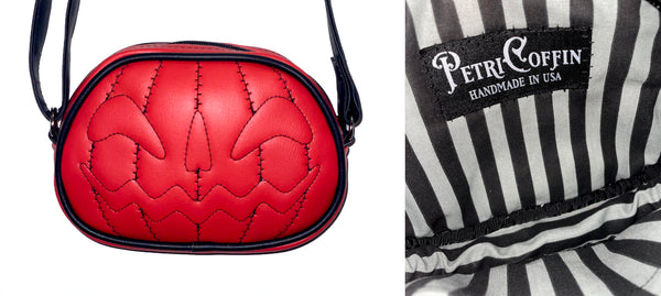Red PETRICORE Crossbody Bag — Attached Straps — RTS