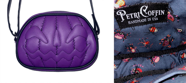 Witchy Purple PETRICORE Crossbody Bag — Attached Straps — RTS