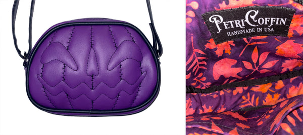 Witchy Purple PETRICORE Crossbody Bag — Attached Straps — RTS