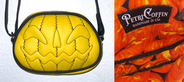 Yellow PETRICORE Crossbody Bag — Attached Straps — RTS