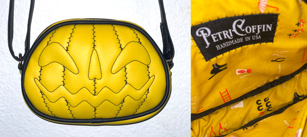 Yellow PETRICORE Crossbody Bag — Attached Straps — RTS