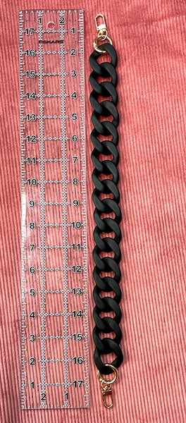 Black Acrylic Chain - Soft-touch Matte with Gold Hardware
